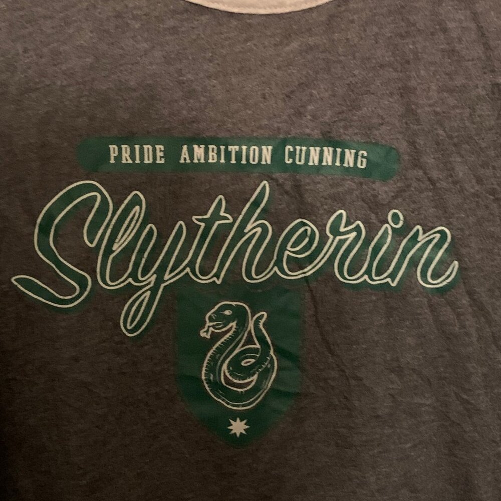 Harry Potter Tank Top Women's Slytherin Large Gray/Green Hogwarts School